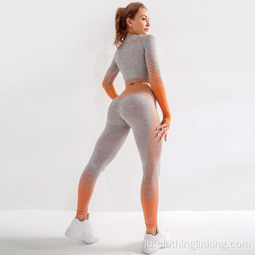Nahtlose Yoga set bescheiden Workout Kleeder
